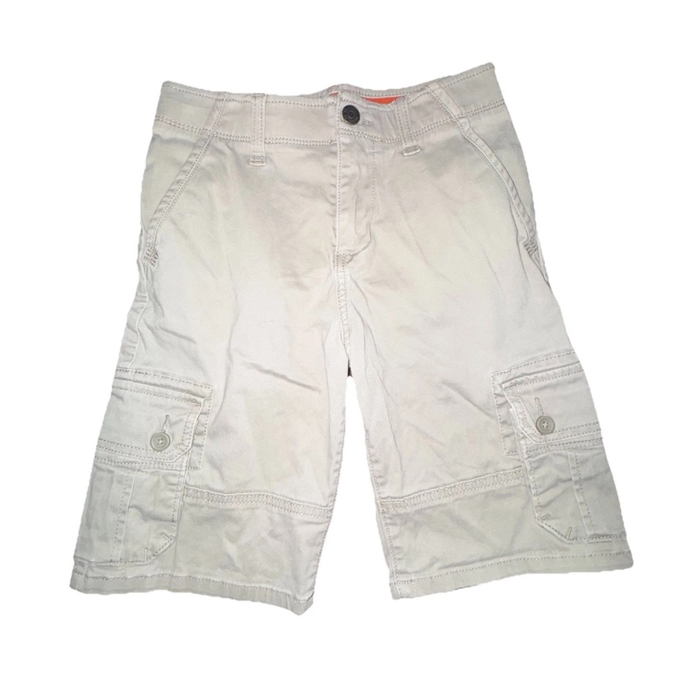 Boys Size 10 Wrangler Flex Cargo Khaki Short Tan Outdoor Workwear